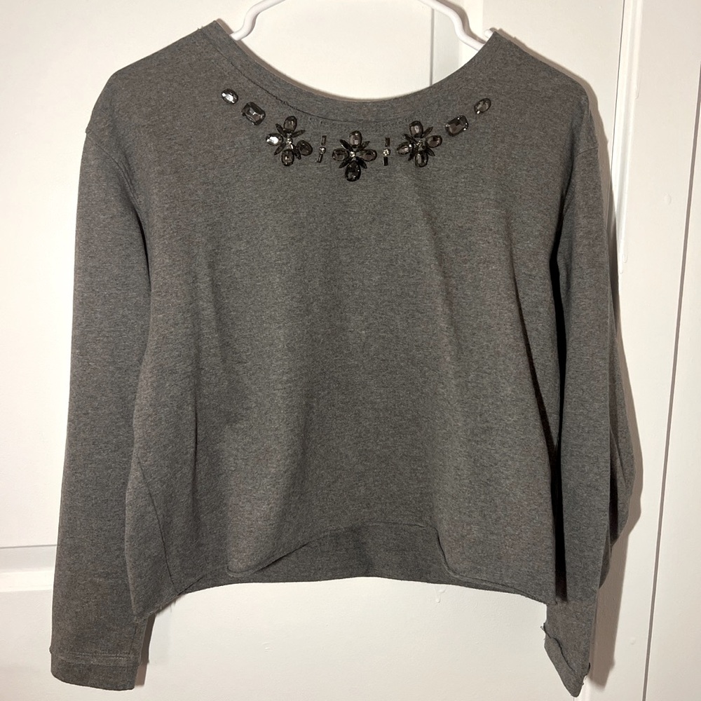 Gray embellished full sleeves